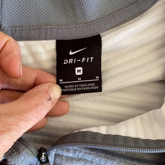 WOMENS MEDIUM NIKE FULL ZIP HOODIE JACKET  TOP SHIRT GREY - Picture 6 of 6